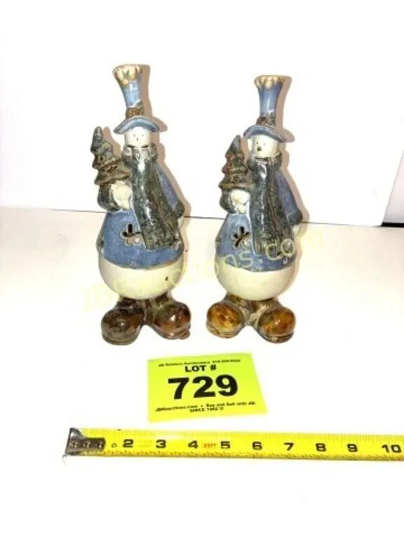 TEA LIGHT SNOWMAN CANDLE HOLDERS