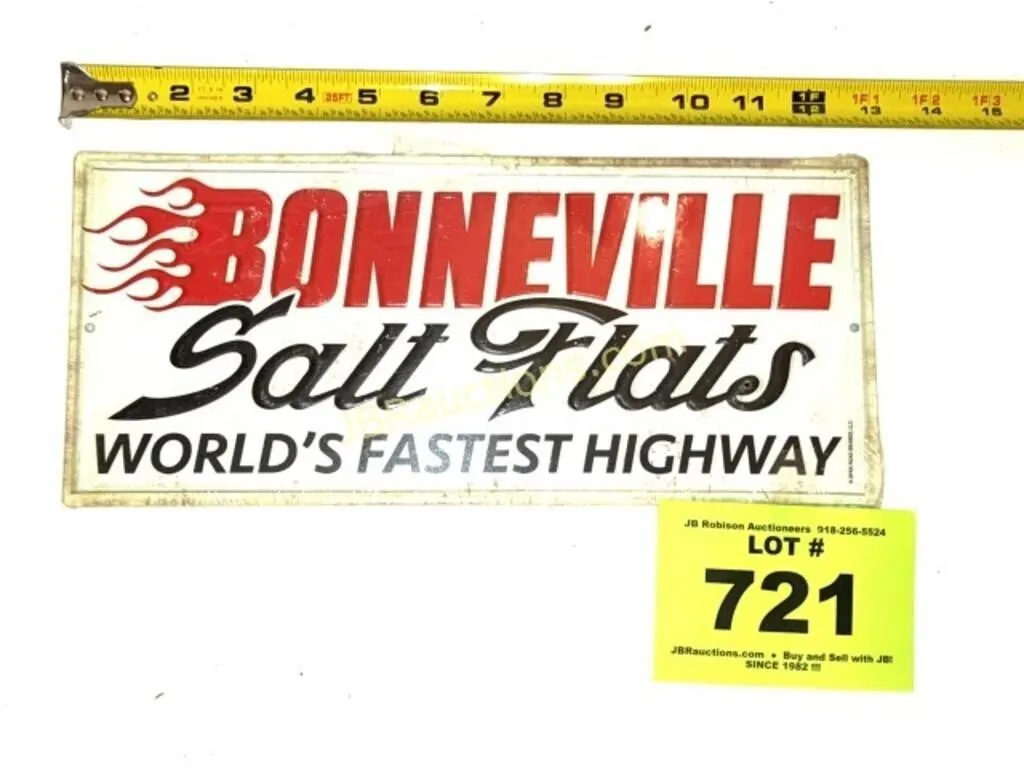 APPROX 13" BONNEVILLE METAL SIGN