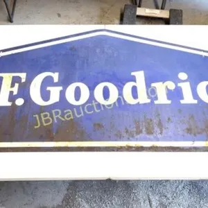 5'x25" B.F. GOODRICH DOUBLE SIDED STEEL SIGN