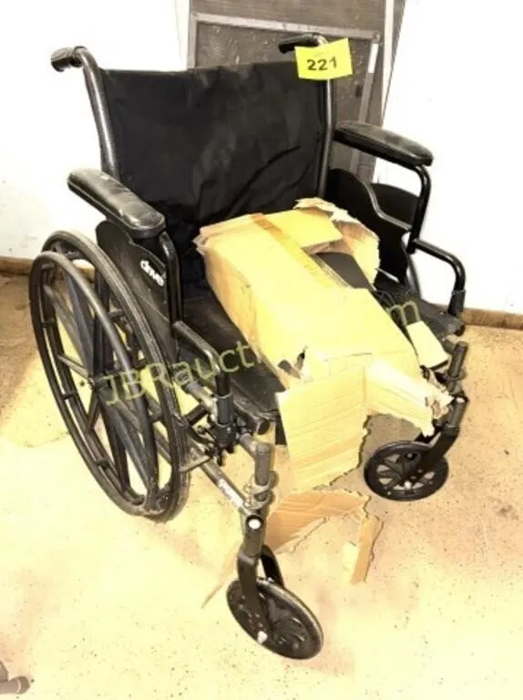 LIKE NEW WHEELCHAIR WITH NEW FEET STANDS
