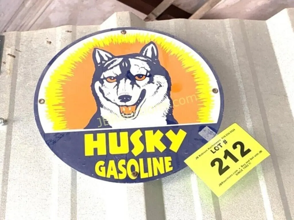 HUSKY GASOLINE SIGN