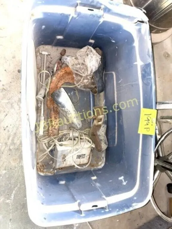 TUB OF CAR PARTS