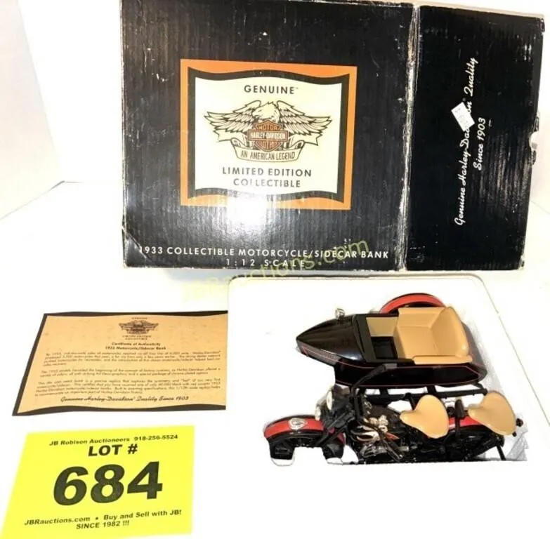 LIMITED HARLEY DAVIDSON 1933 W SIDE CAR BANK