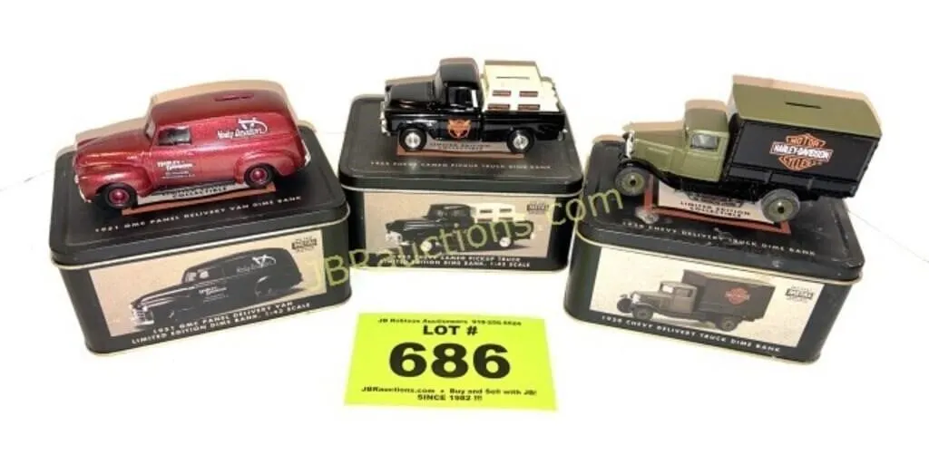 3 HARLEY DAVIDSON COLLECTOR BANKS
