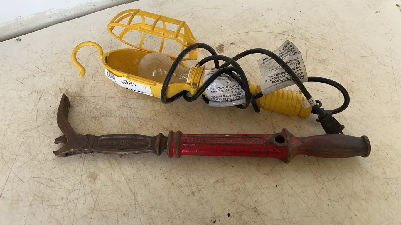 Electric Trouble Light & Pair Of Nail Pullers