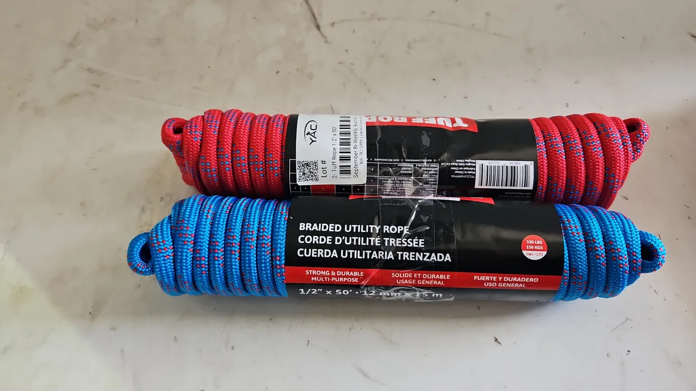 2- Tuff Rope 1/2" x 50'
