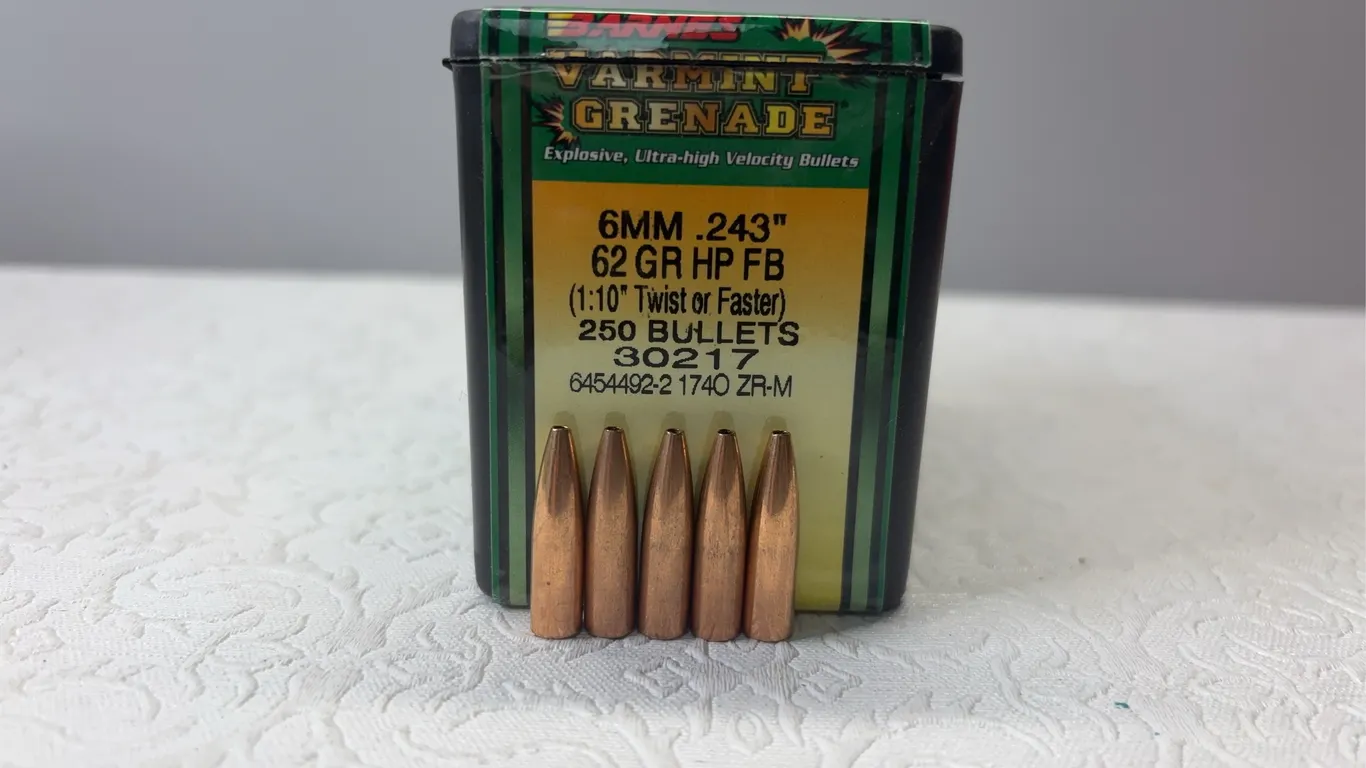 BARNES 6MM 62GR. BULLETS