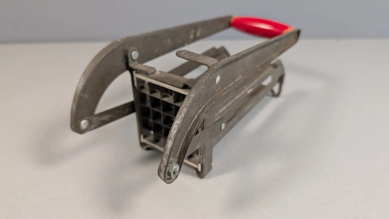 Vintage "Heavily Block Tinned" Potato Slicer French Fry Cutter