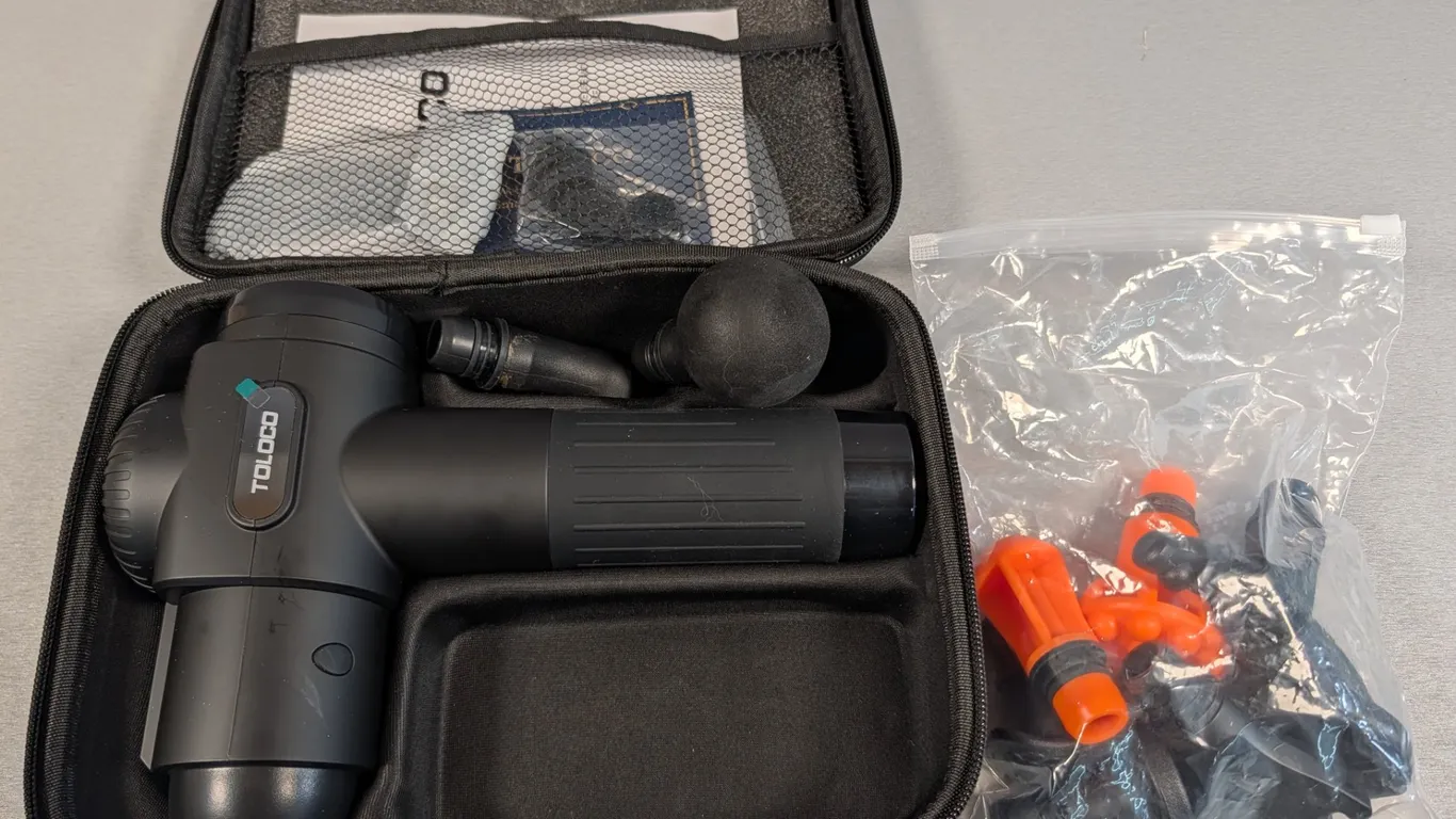 Percussion Massage Gun with Case and Attachments
