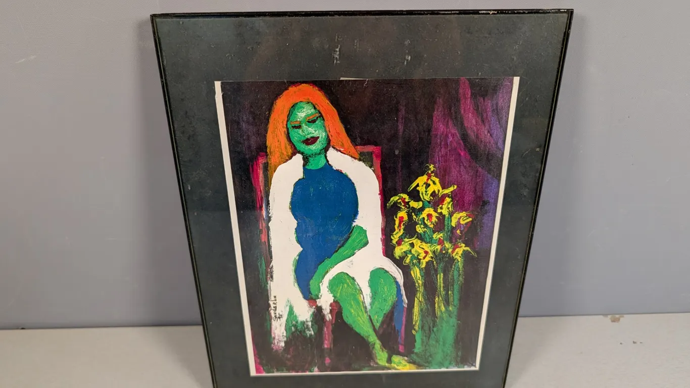Sanderlin '95 Framed Portrait Print of Woman