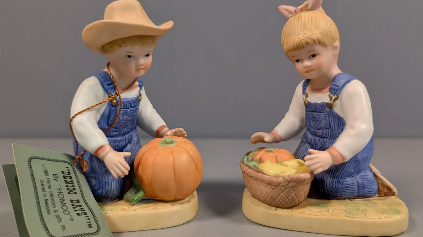 HOMCO Denim Days "Harvest Helpers" Figurines