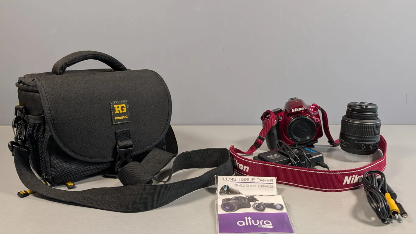 Nikon D3000 DSLR Camera with Kit Lens and Accessories