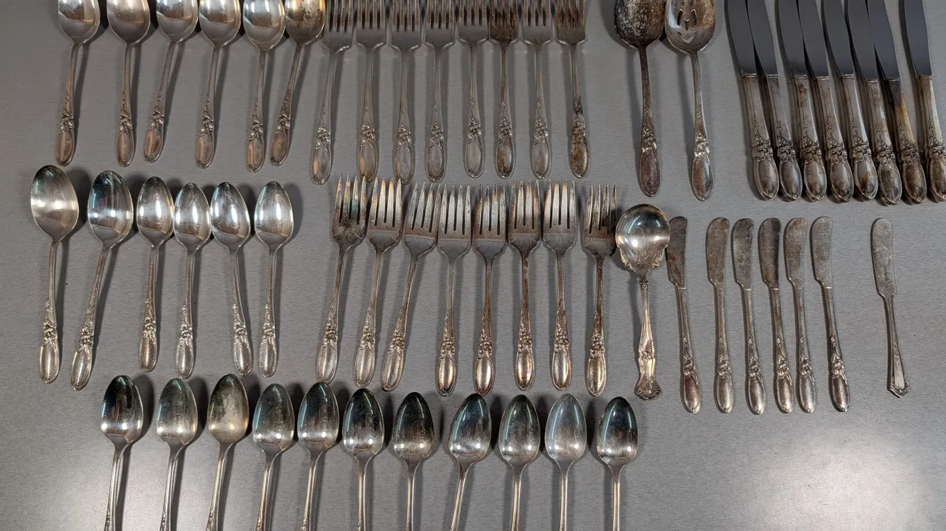 Large Lot of 57-Piece Flatware Set
