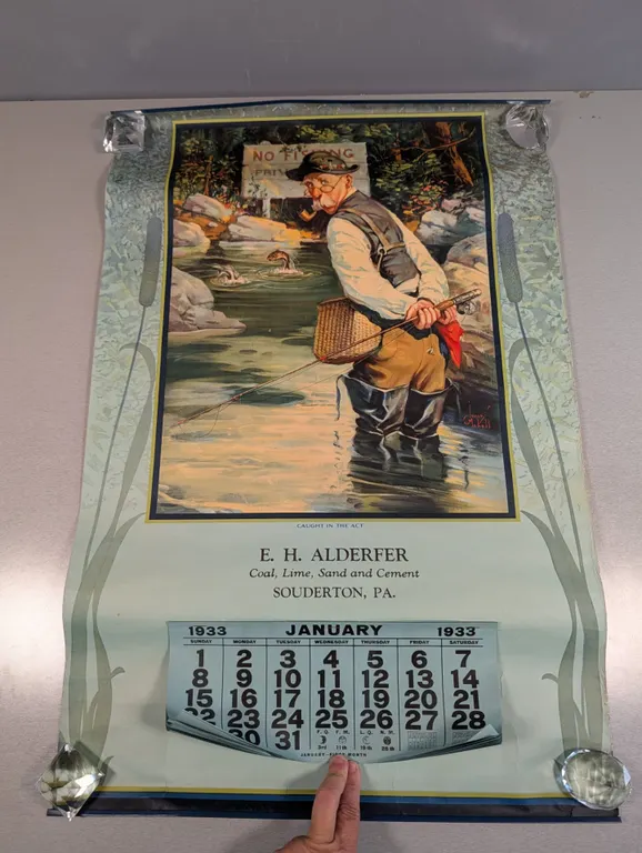 1933 E. H. Alderfer Advertising Calendar by Jenson McKell