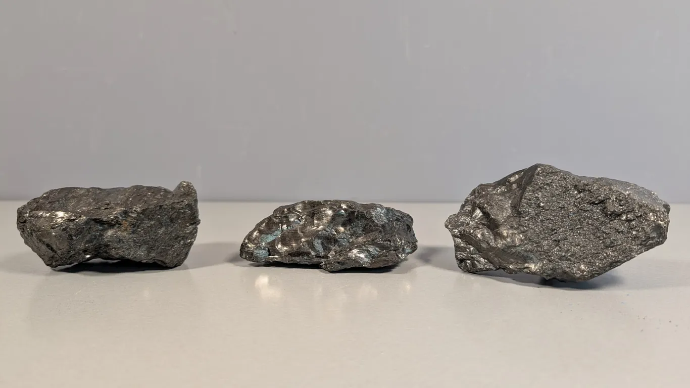 Three Lumps of Anthracite Coal