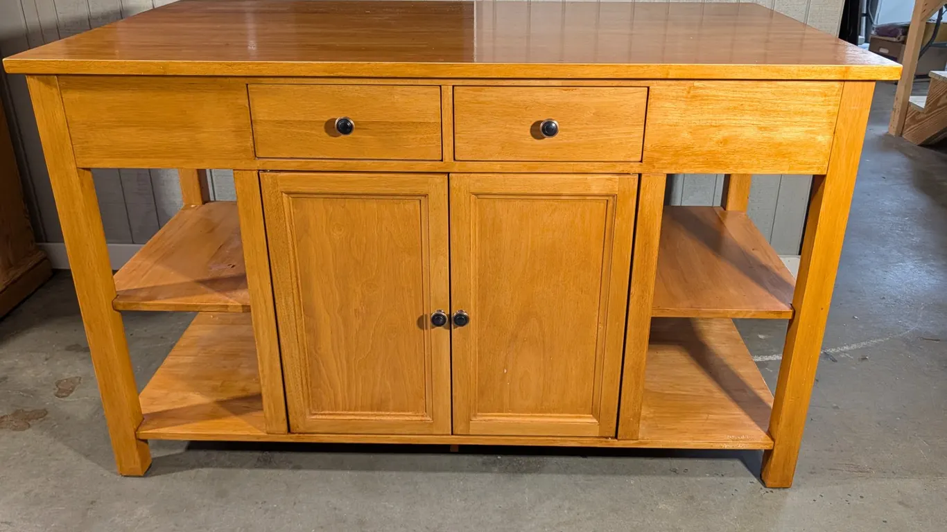 Wooden Kitchen Island/Buffet with Storage