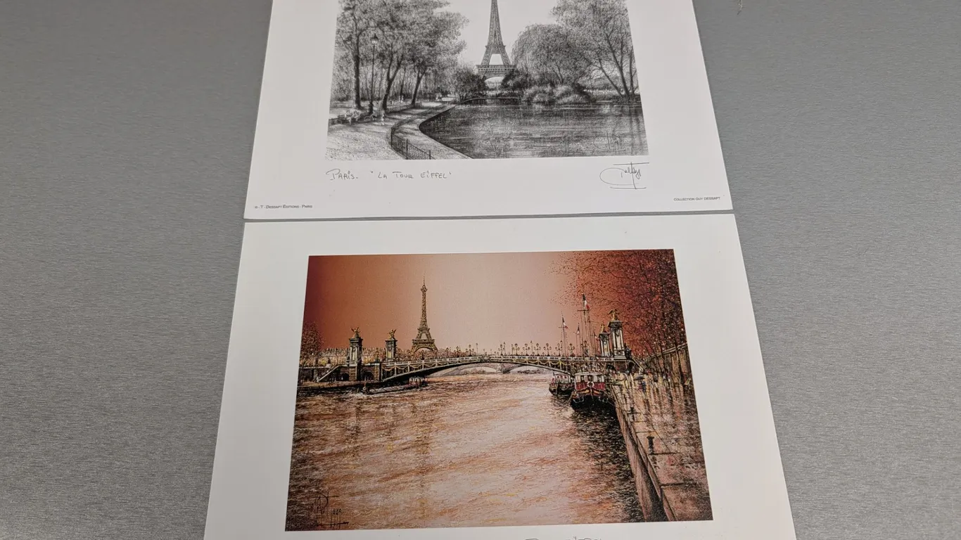 Two Paris Eiffel Tower Prints