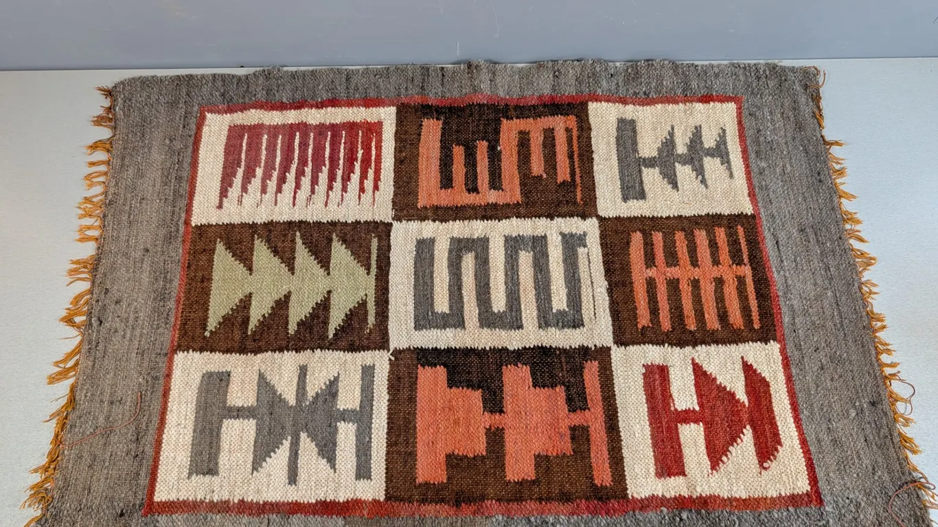 Handwoven Southwestern Geometric Textile Rug