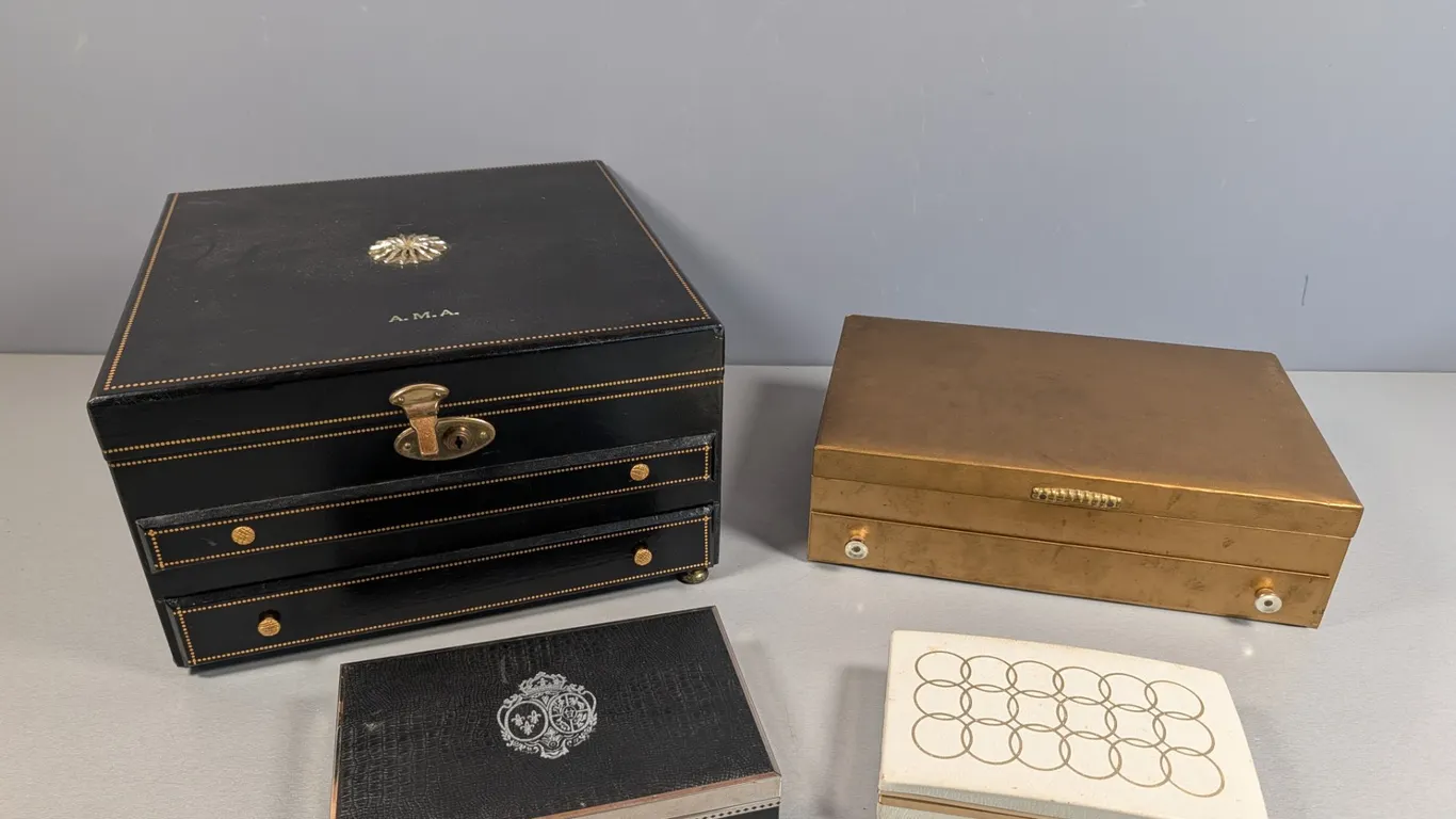 Collection of Vintage Decorative jewelry boxes
