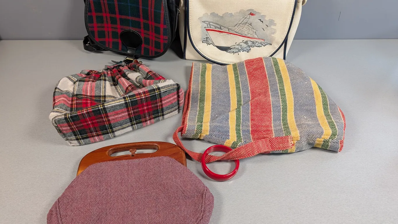 Collection of Five Vintage Handbags and Purses