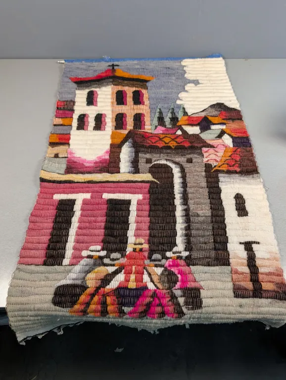 Hand-Woven Andean Village Tapestry Wall Hanging