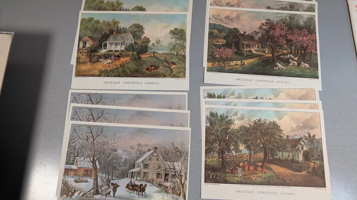 American Homestead Four Seasons Print Collection, 12 Prints