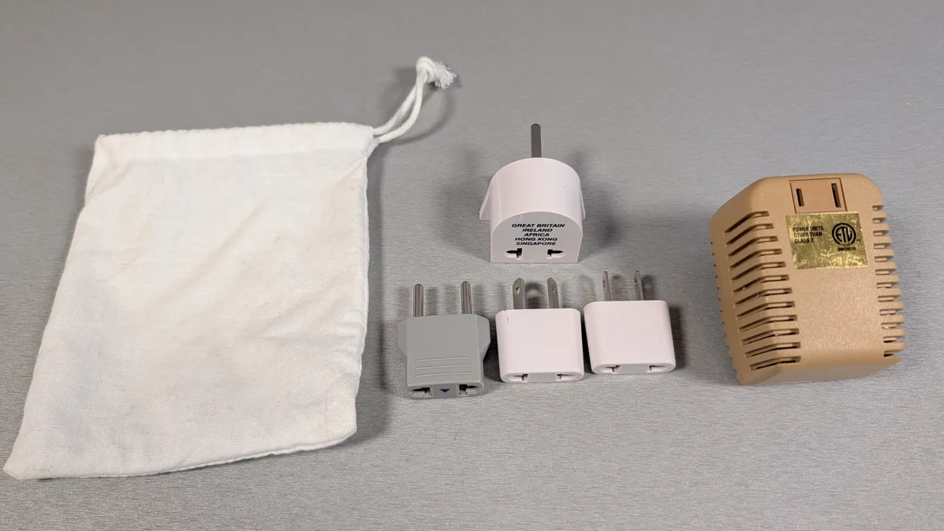 Vintage Travel Adapter and Voltage Converter Set