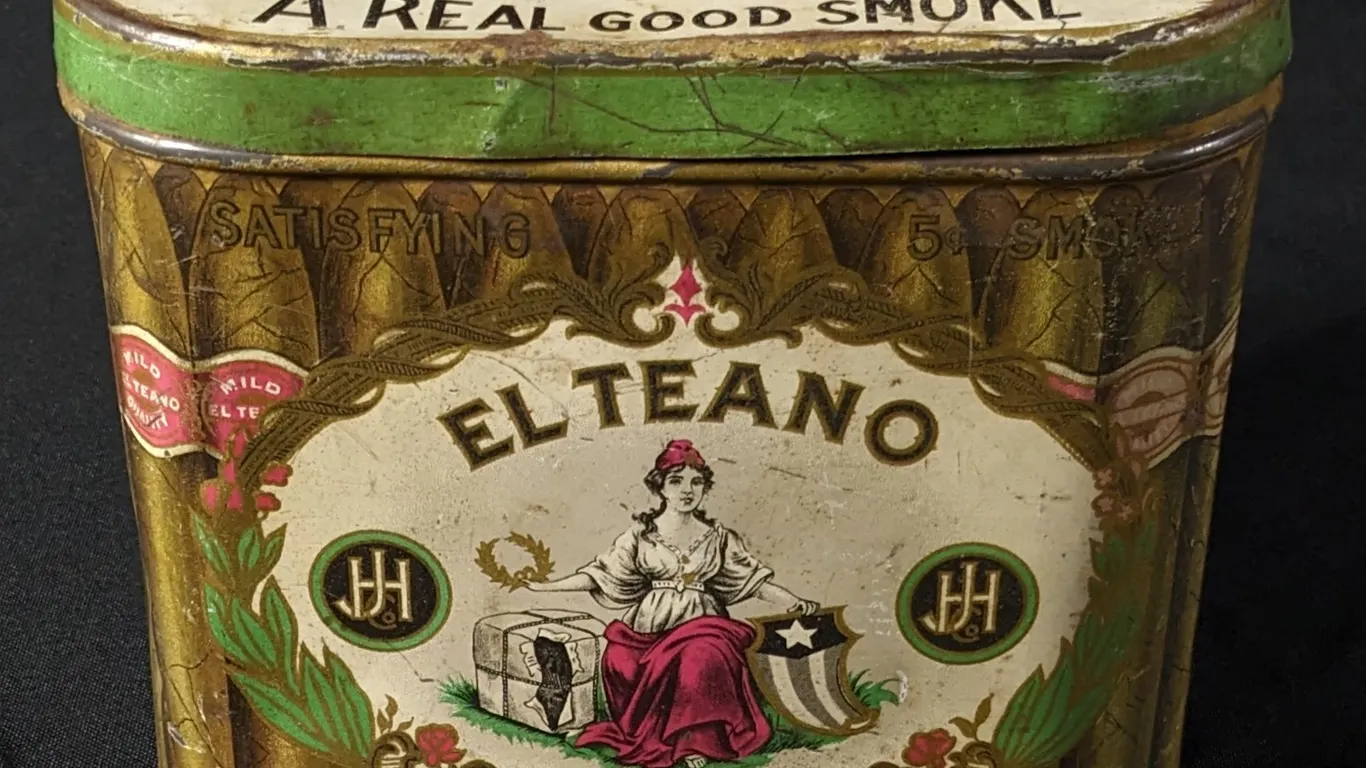 TIN LITHO CAN 5¢ EL TEANO CIGARS