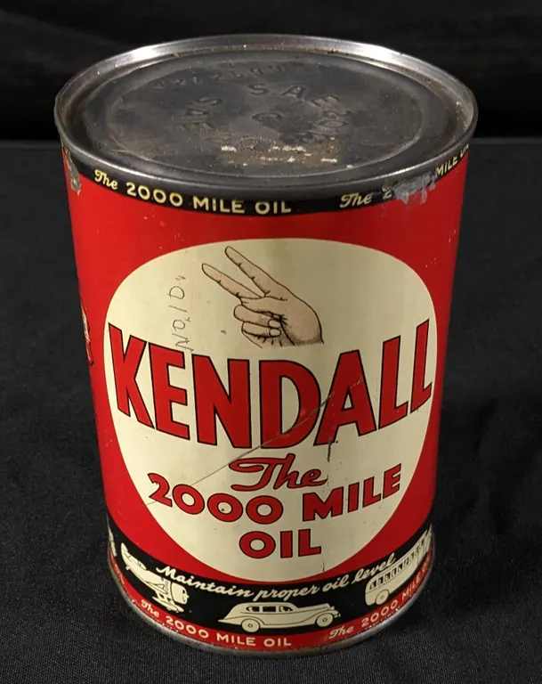 QUART CAN KENDALL THE 2000 MILE MOTOR OIL