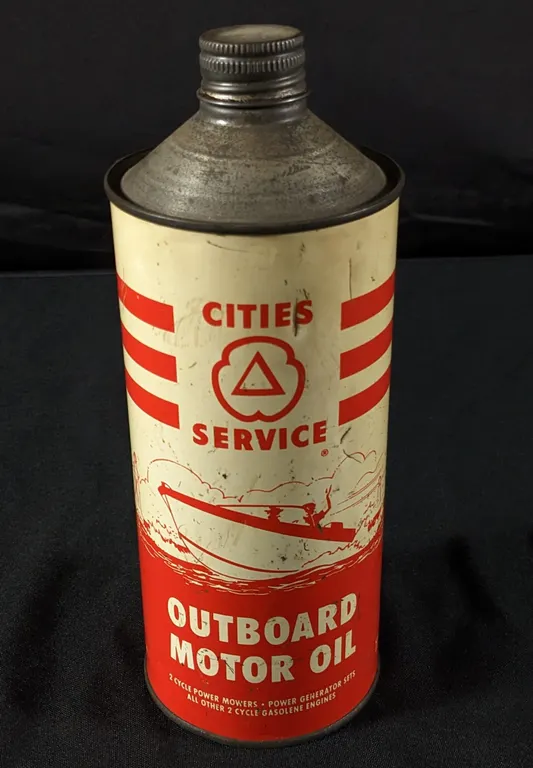 QUART CONE TOP CAN CITIES SERVICE OUTBOARD MOTOR OIL