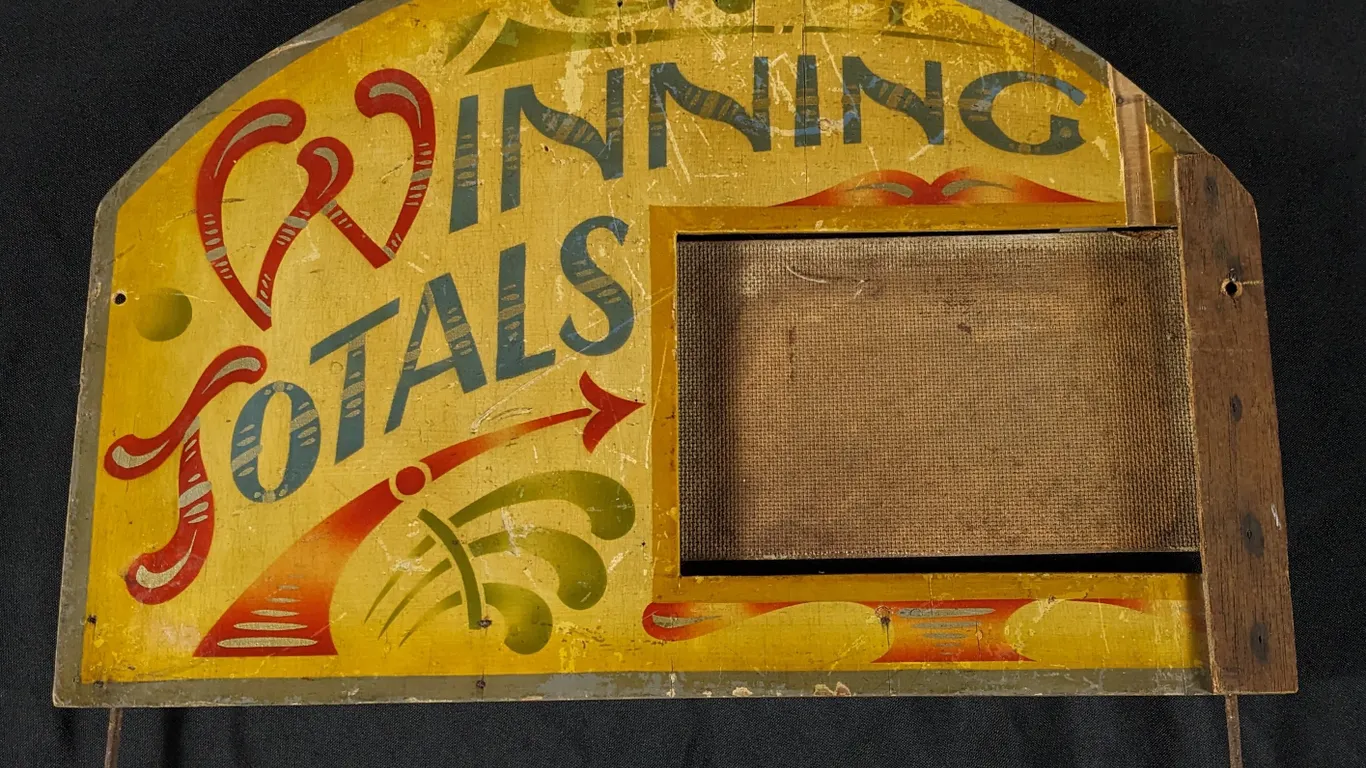 VINTAGE PLYWOOD CARNIVAL CIRCUS GAMBLING SIGN