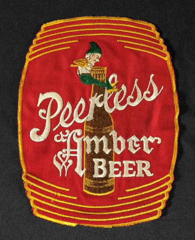 LARGE UNIFORM BACK PATCH PEERLESS AMBER BEER LA CROSSE WISCONSIN