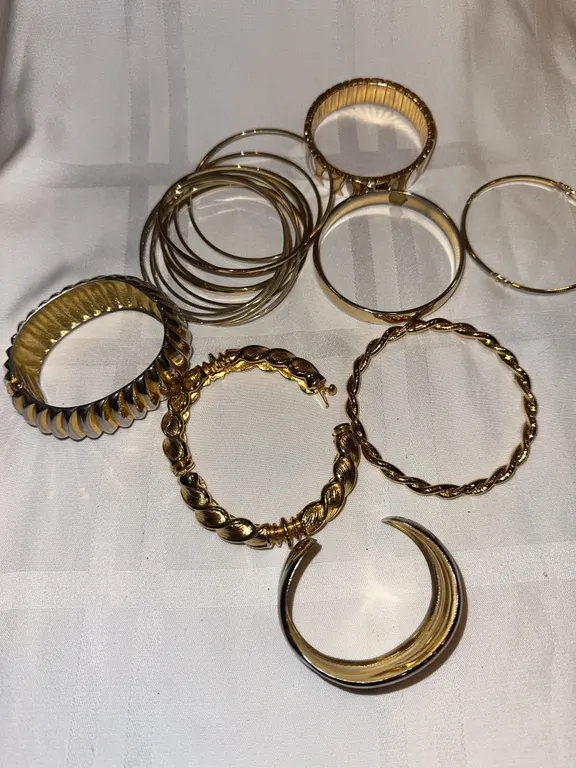 Gold tone bracelets