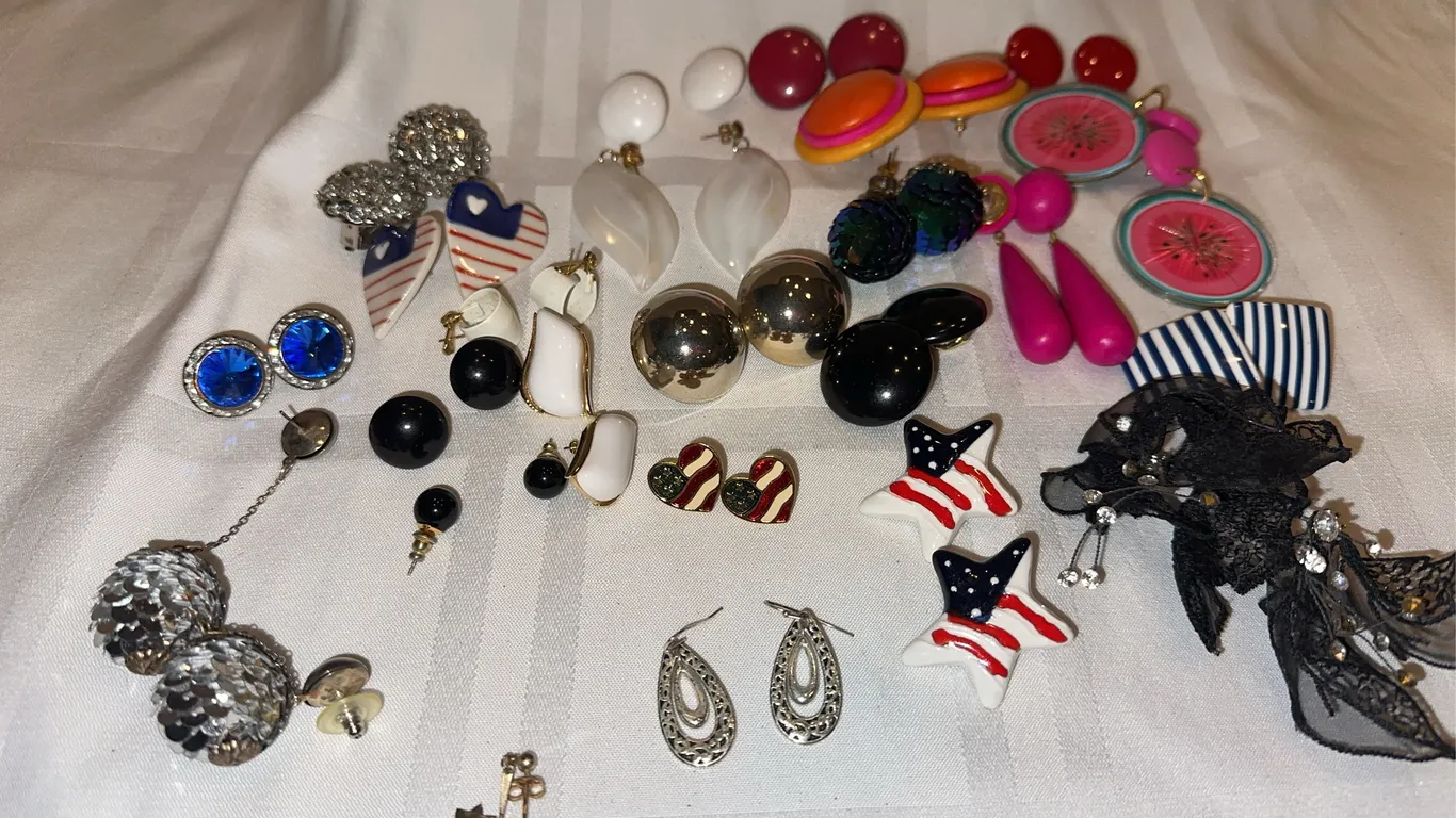 Costume jewelry earrings