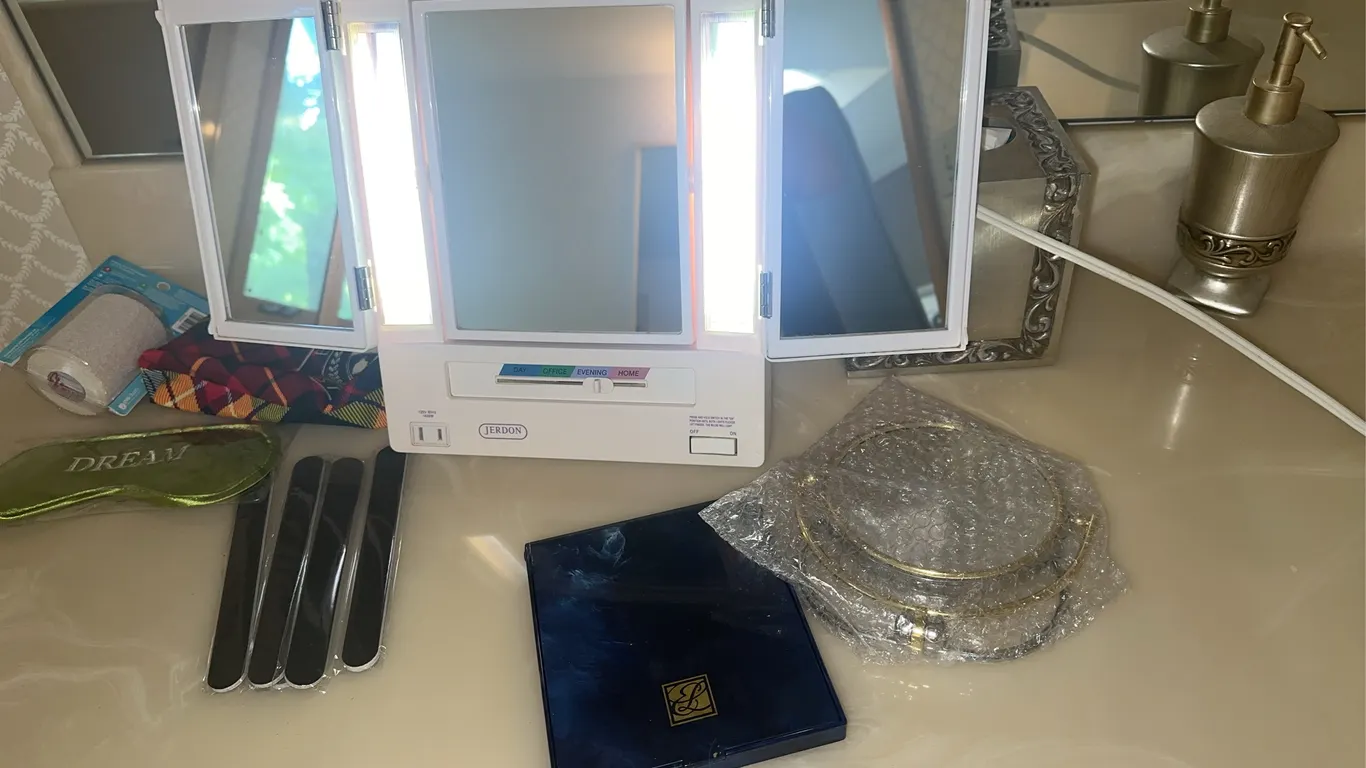 Lighted make up mirror and more