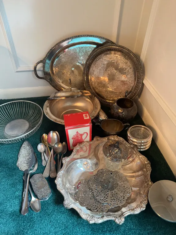 Silver plate serveware