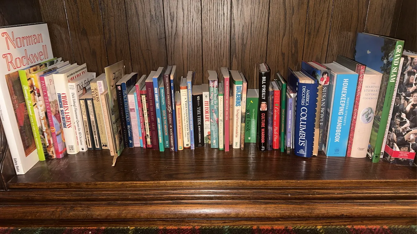 Boook- Martha Stewart, cookbooks, political, etc. 