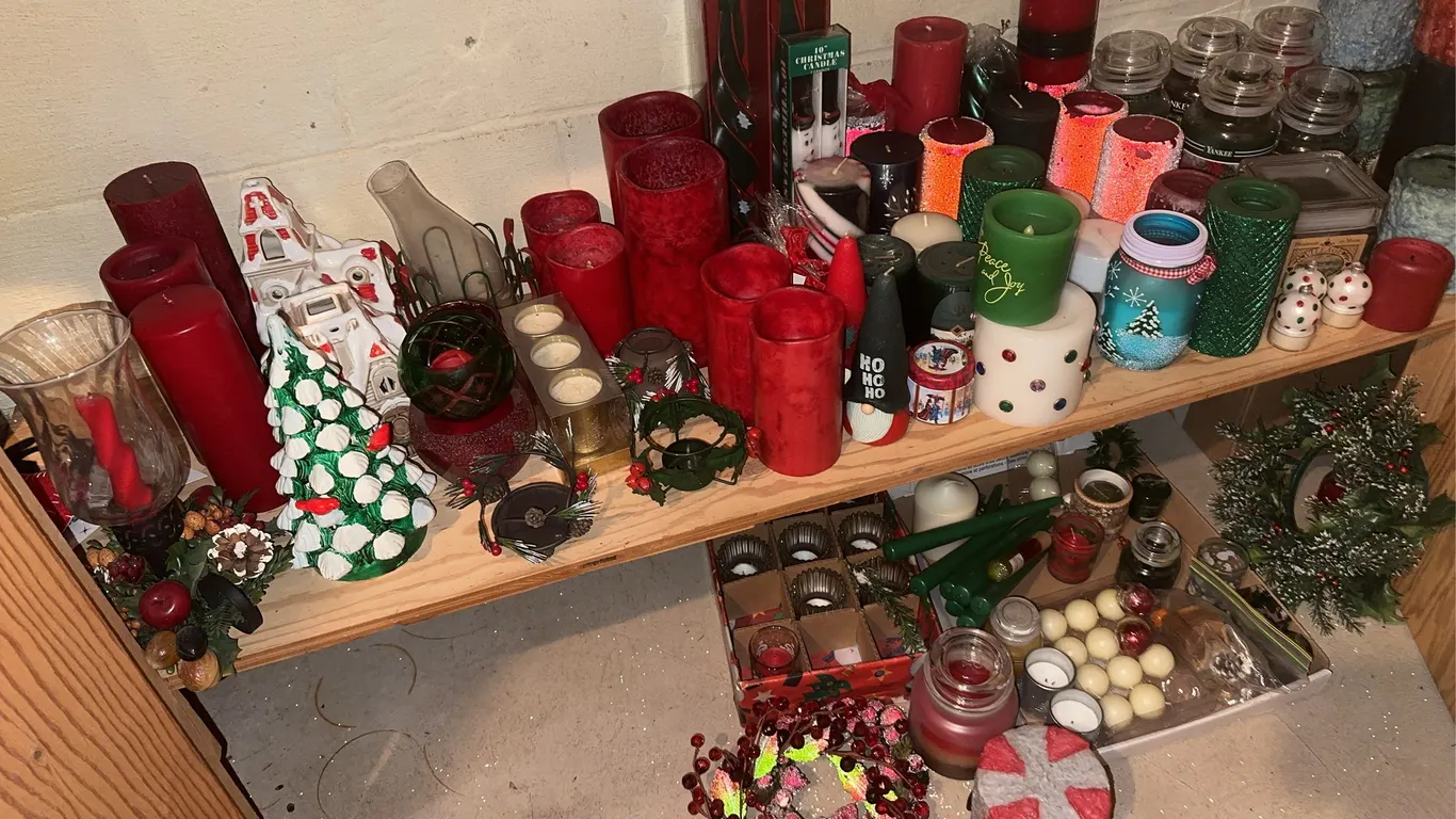Holiday candles, etc.