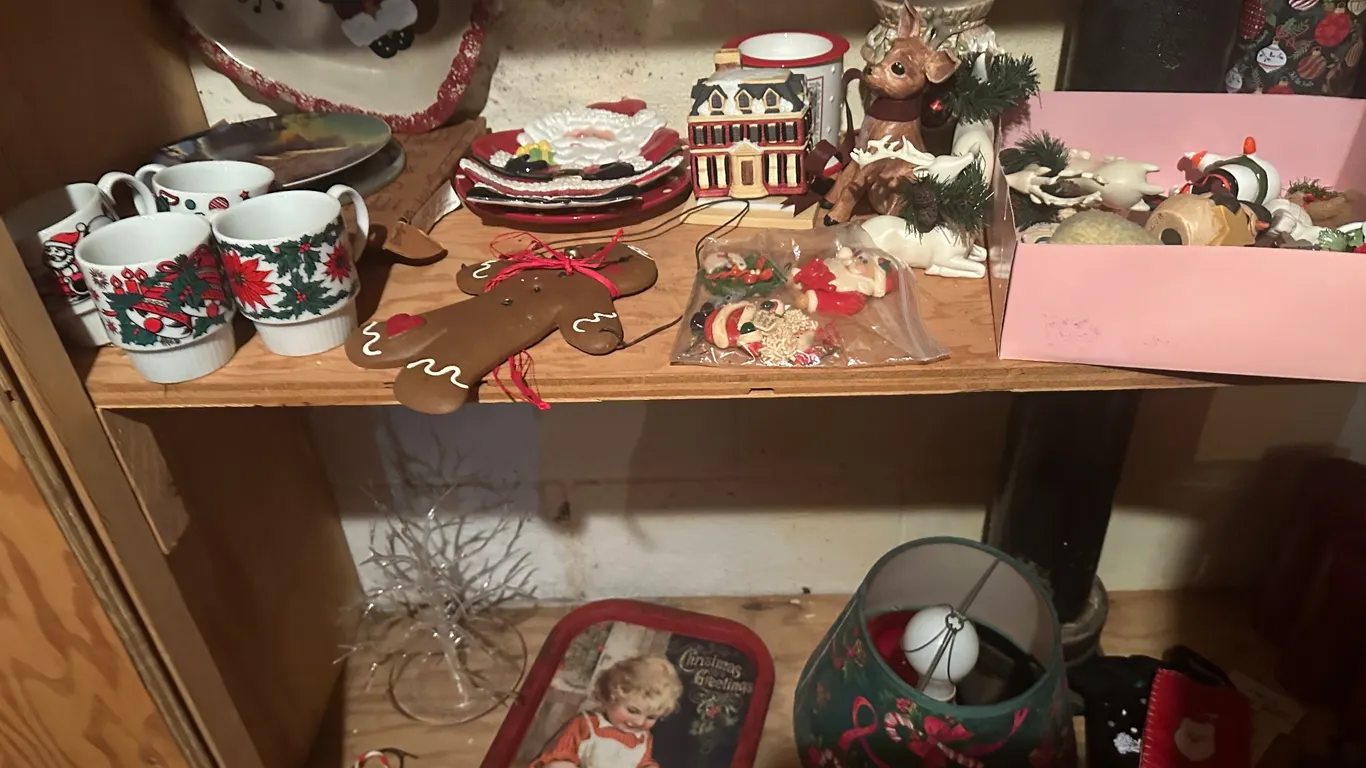 Holiday Christmas lamp and decor