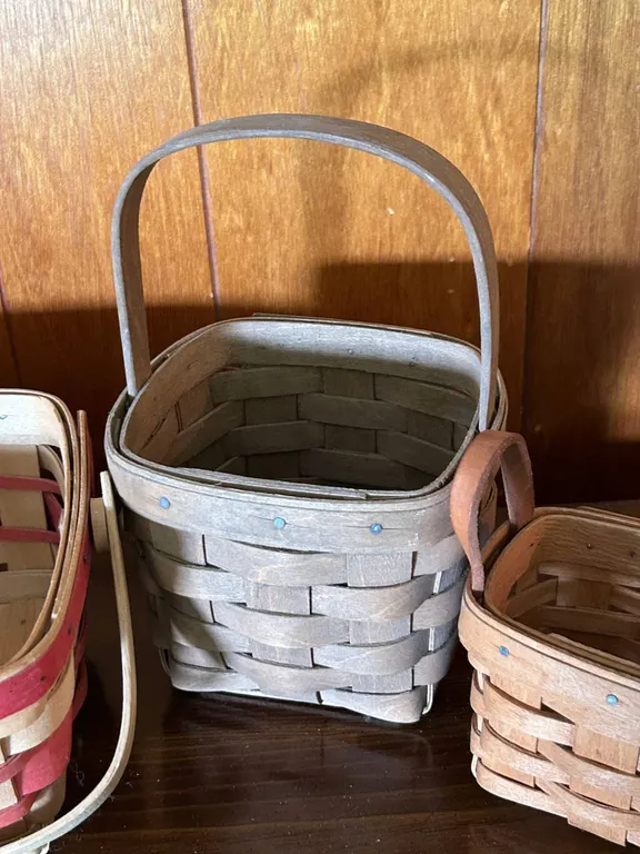 Three Longaberger Handwoven Baskets
