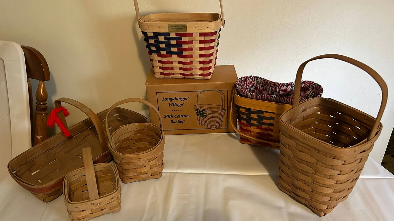 Longaberger Assorted Handwoven Baskets Collection
