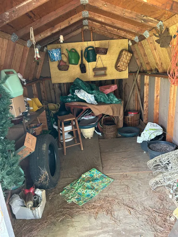 Shed Cleanout: Garden and Yard Tool, Artificial Trees and more