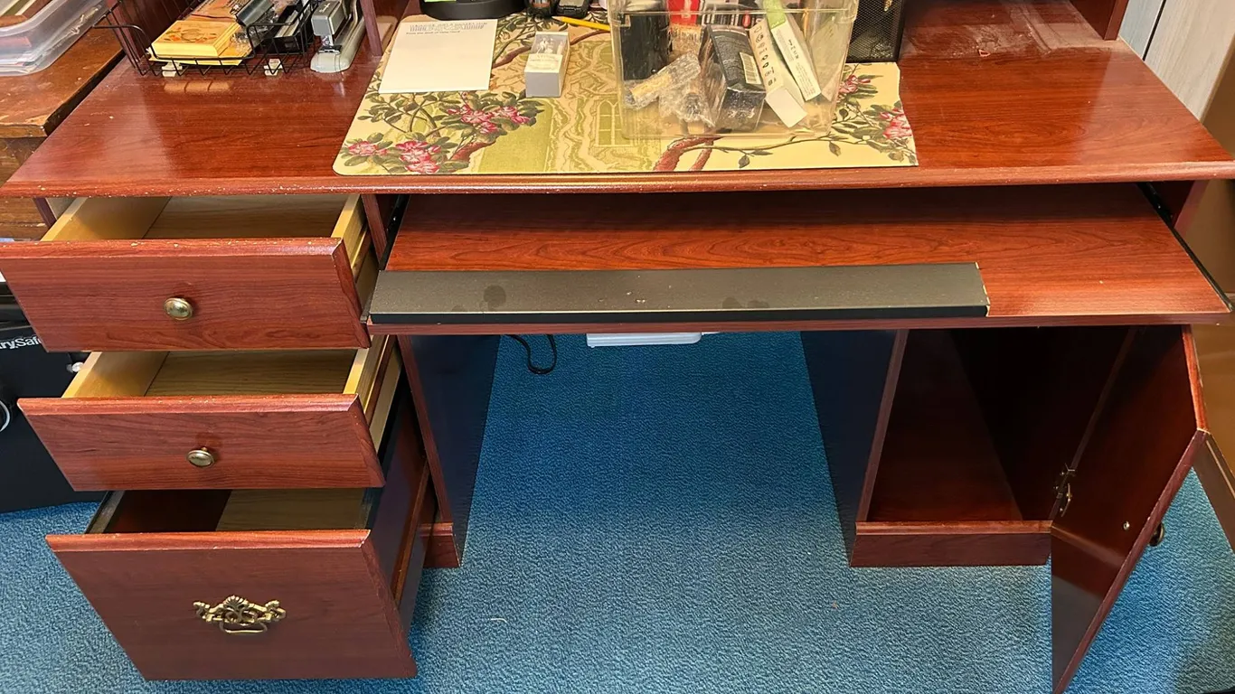 Office Desk With Storage, Supplies