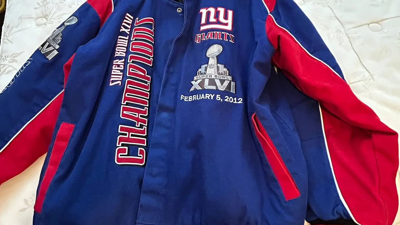New York Giants Super Bowl XLVI Champions Jacket, NFL Official
