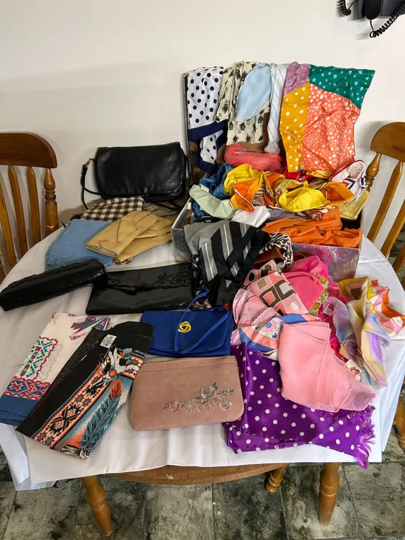 Scarves, Clutches, and Bags/Purses
