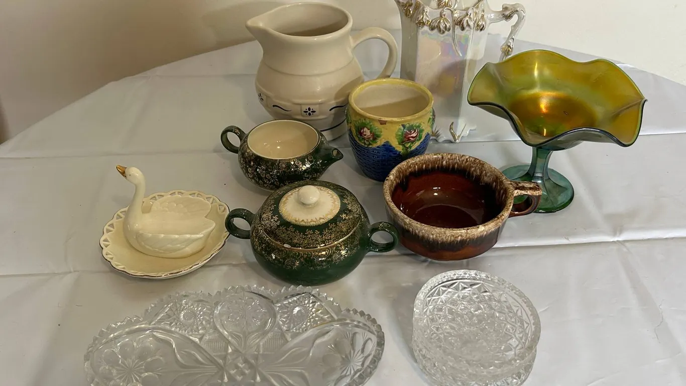 Assorted Art Pottery and Glassware