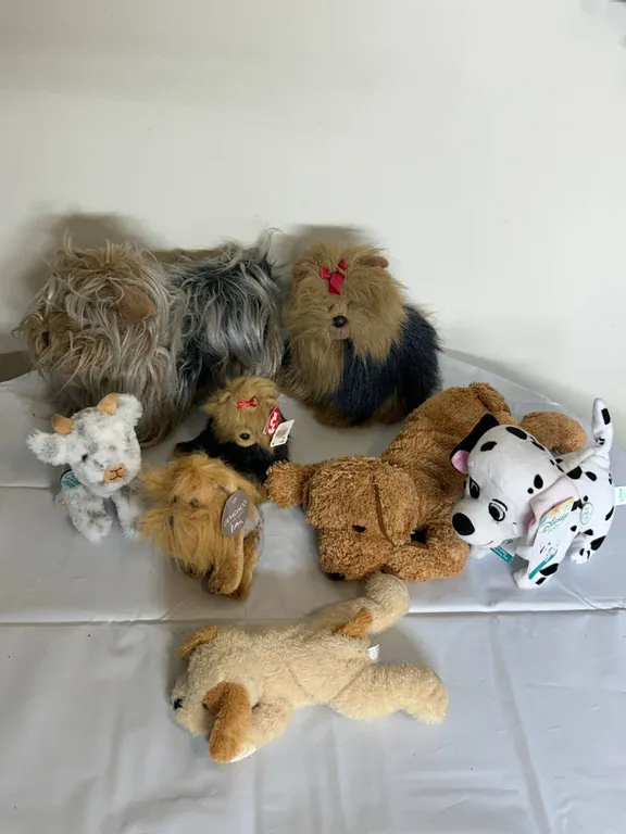 Plush Dogs Including TY, DEMDACO, and Disney Baby Dalmatian with Tags