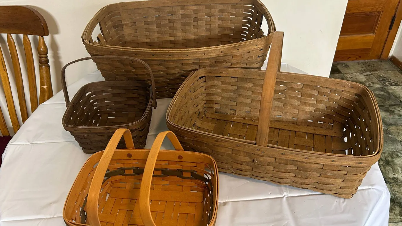 Longaberger Handwoven Basket Collection, Group of Four Assorted