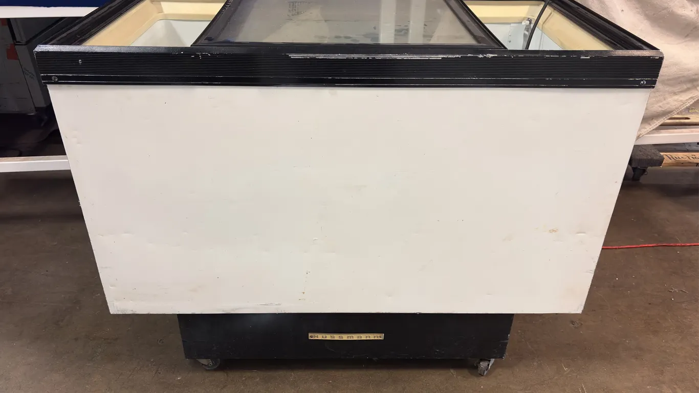 Hussmann Commercial Display Freezer With Glass Sliding Lids