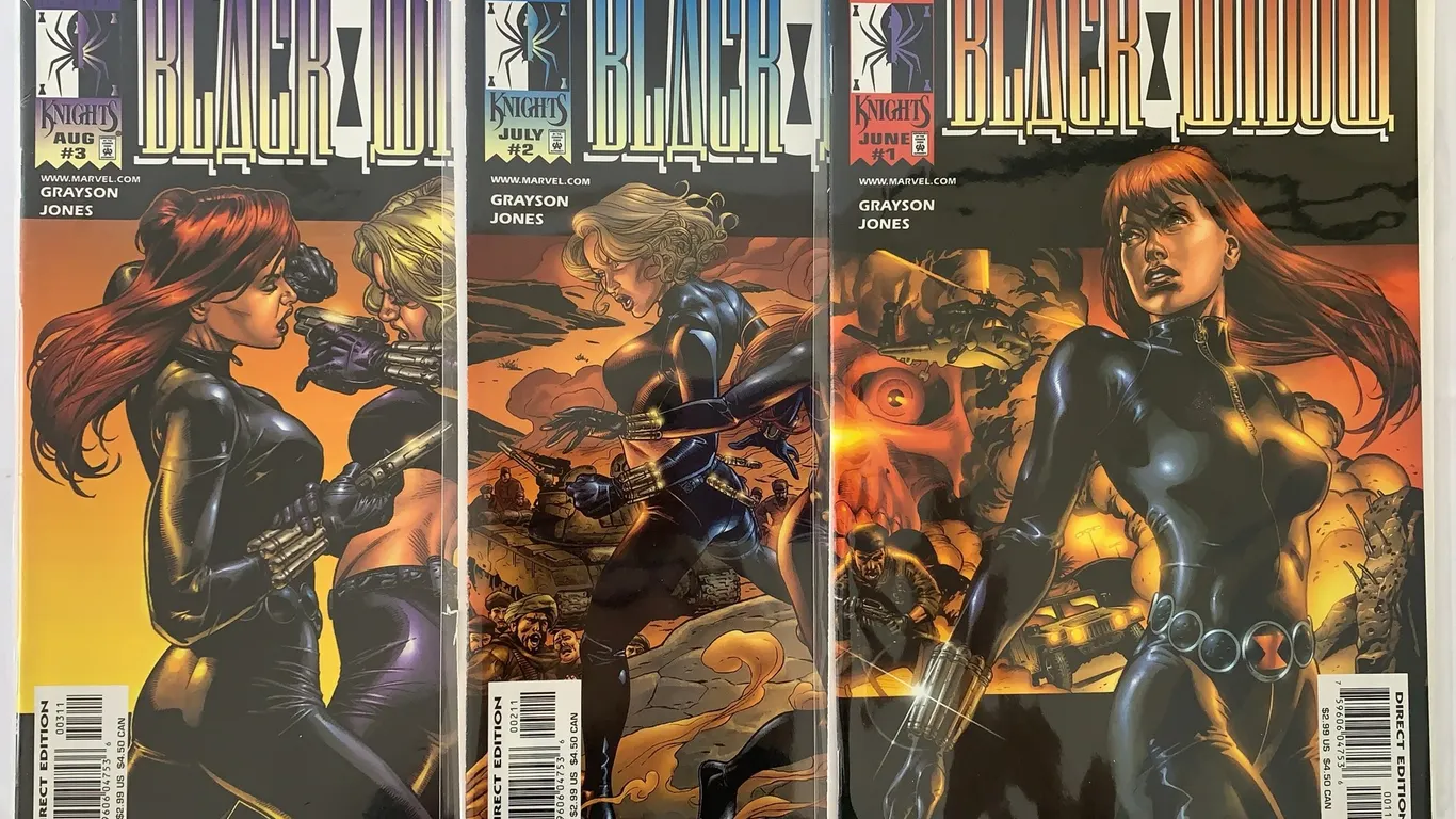 Black Widow #1-3 Complete Mini Series Set - Marvel Knights/Marvel - 1999